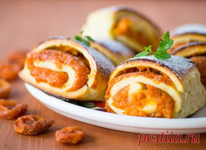 СЛАДКИЕ БУЛОЧКИ С КУРАГОЙ