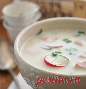Окрошка на сметане