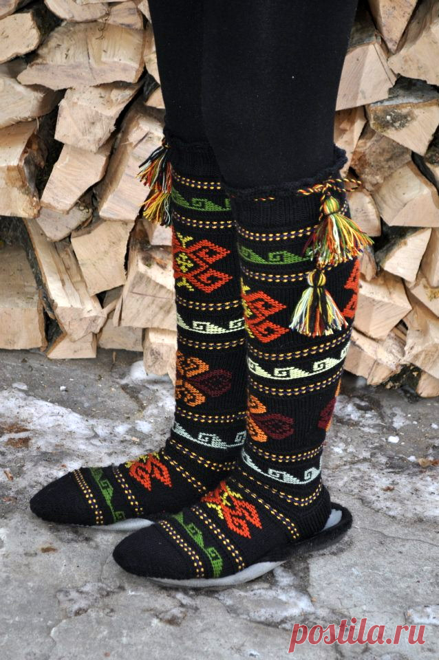 Грузинские жаккард-гольфы: ru_knitting