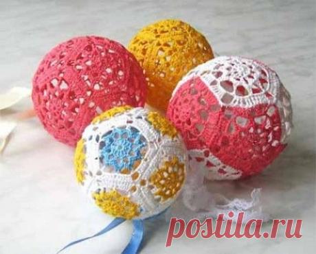 Вязаные шары из пятиугольников | Искусница
