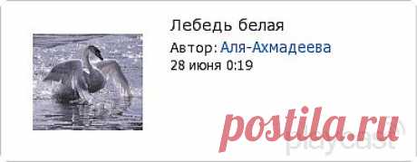 Плэйкаст «Лебедь белая»