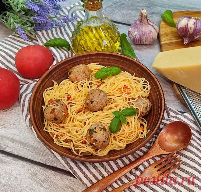 Спагетти с фрикадельками в томатном соусе - рецепт автора Elfooboo/Анастасия Королевская