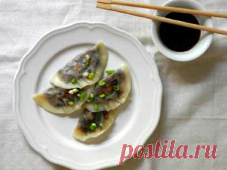 Вареники Gyoza (Гёза) по-японски с грибами:Рецепт №1