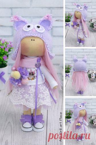 Owl Winter Doll Marry Christmas Doll Tilda Cloth Doll | Etsy