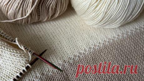 Всего два ряда и смена цвета будет смотреться мягче | Мила Кудрявцева Все о вязании и рукоделии | Дзен