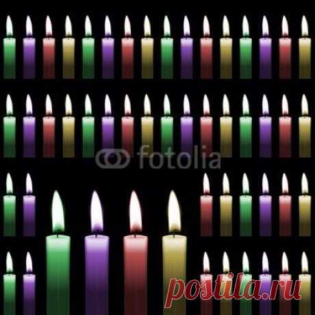 Decorative background with a candles из astronira, Роялти-фри стоковое фото #66521297 на Fotolia.ru