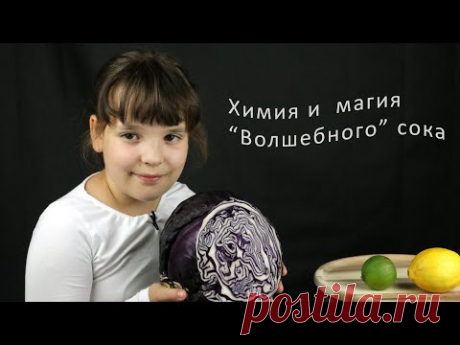 Химия и магия «Волшебного» сока.
Магия - это вид искусства, который использует ловкость рук, или трюки для создания ИЛЛЮЗИЙ.
❗️ХИМИЯ - это МАГИЯ, только РЕАЛЬНАЯ❗️
❓Причём тут сок❓
Сок краснокочанной капусты тоже творит  ВОЛШЕБСТВО!
✅ В соке краснокочанной капусты есть особое вещество...🤫 АНТОЦИАН
✅  В кислоте он становится красным, а вот в щёлочи - синим или зелёным.

❓Вы хотите узнать КАК антоциан помогает  растениям бороться со СТРЕССОМ❓
 ✅ Смотрите наше видео до конца❗️