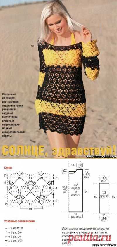 Ажурная туника для пляжа