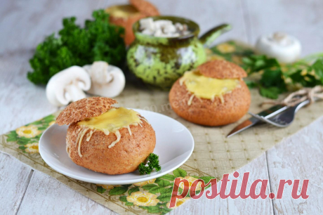 Жульен в булочках с грибами и курицей рецепт с фото пошагово и видео - 1000.menu