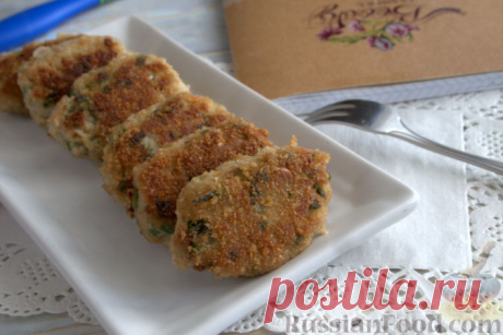 Рецепт: Рыбные котлеты с овсянкой и зеленью (в мультиварке) на RussianFood.com