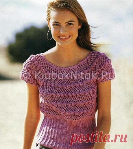 Пуловер с высокой резинкой | Вязание для женщин | Вязание спицами и крючком. Схемы вязания.