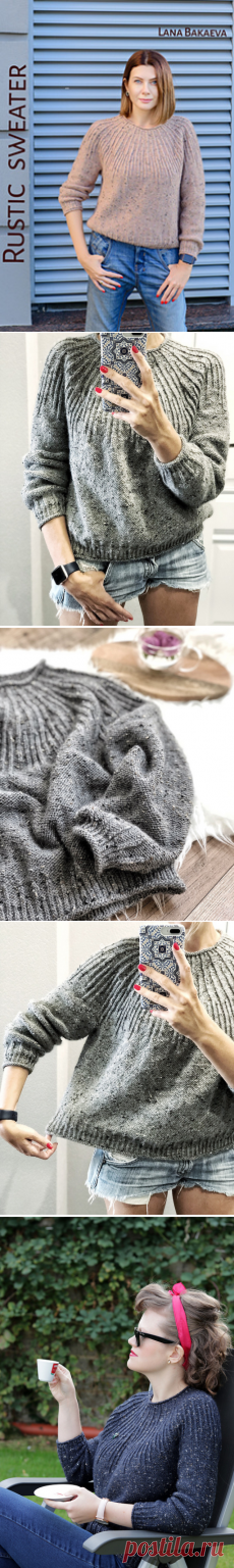 Ravelry: Rustic sweater pattern by Lana Bakaeva