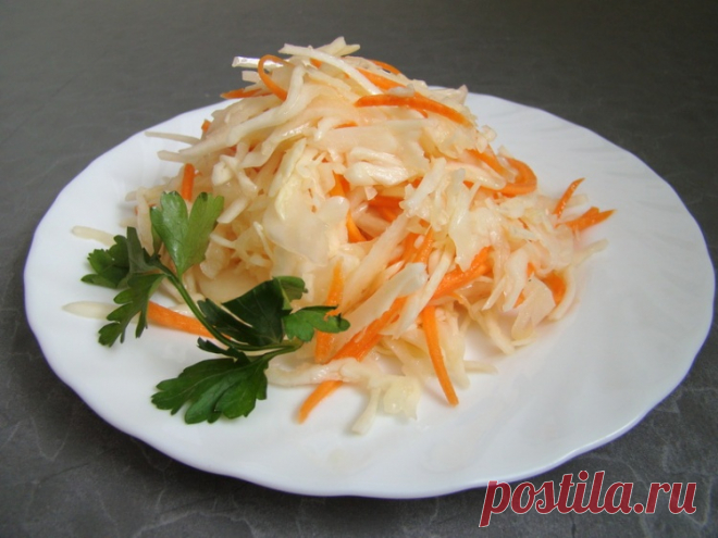 Салат «Капуста с морковью и уксусом» / Простые рецепты