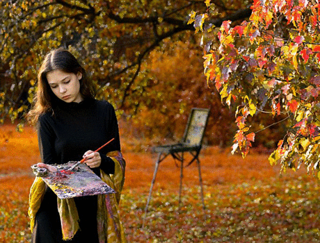 Осень , парк, скамейка....