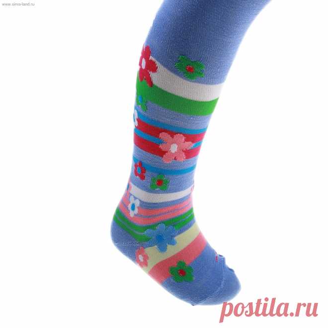 Детские колготки Анютины глазки, 4-5 л, 104-110 см, 80% хл.15% п/э, 5% спандекс, купить оптом.