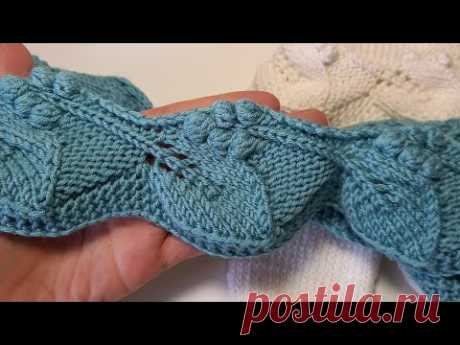 bordo foglie ai ferri/ Tutorial/ kniting/ noccioline