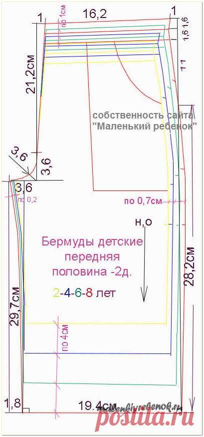 Как сшить детские шорты, выкройка на 80 — 176 см — Шей со мной