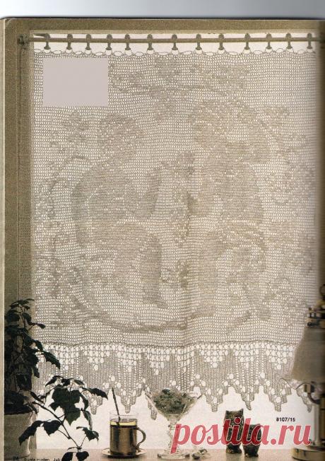 ВЯЗАНАЯ КРЮЧКОМ ЗАНАВЕСКА | ИЗ СЕМЕЙНОГО СУНДУЧКА  |Татьянин блог