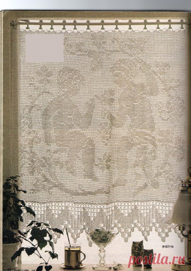 ВЯЗАНАЯ КРЮЧКОМ ЗАНАВЕСКА | ИЗ СЕМЕЙНОГО СУНДУЧКА  |Татьянин блог