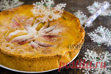 Яблочный пирог в сливочной заливке рецепт с фото, как приготовить на Webspoon.ru