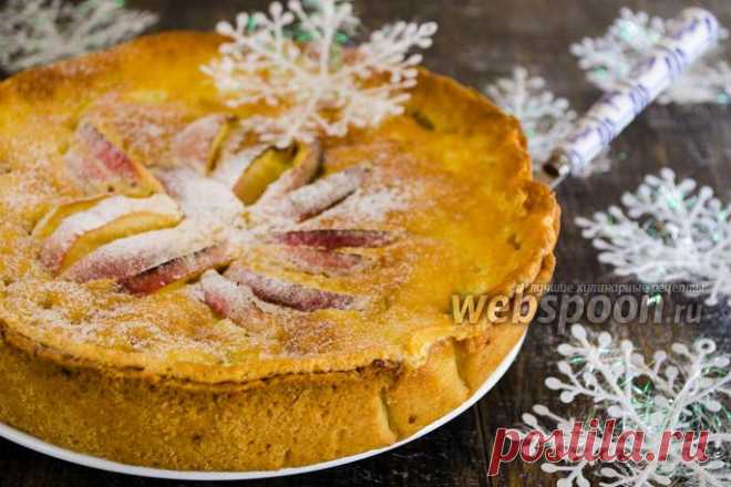 Яблочный пирог в сливочной заливке рецепт с фото, как приготовить на Webspoon.ru