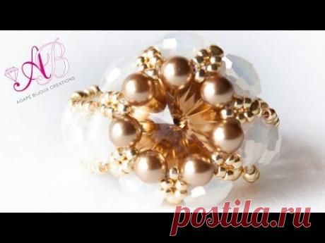 DIY Tutorial Modulo Aurum per orecchini e anello con perline