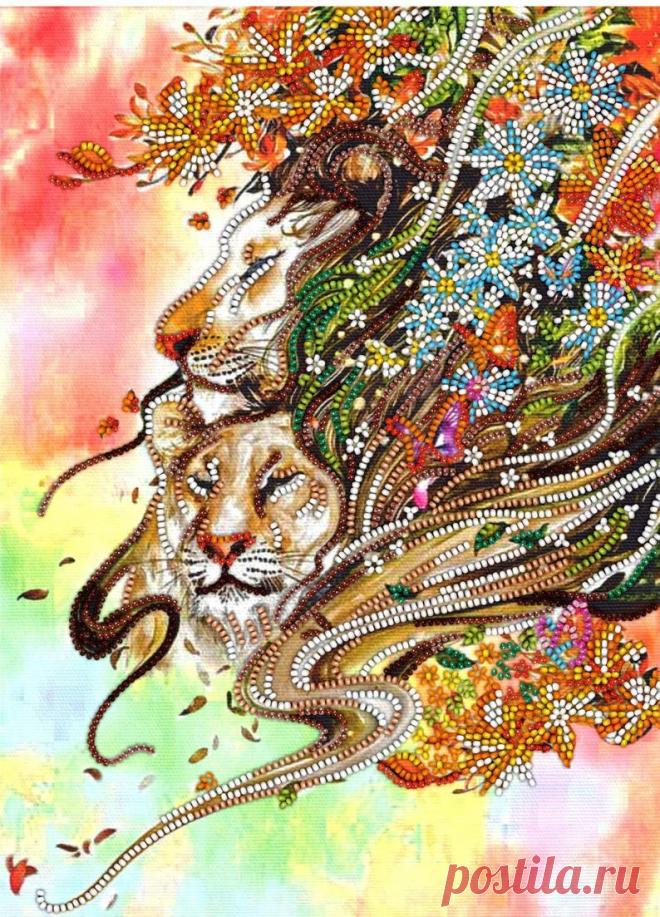 In the jungle DIY Beaded embroidery kit Embroidery pattern | Etsy