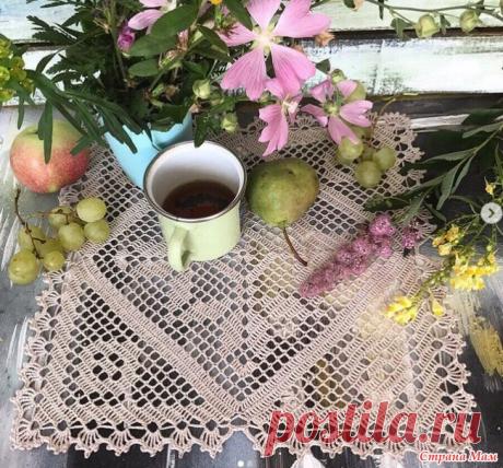 Квадратная салфетка крючком