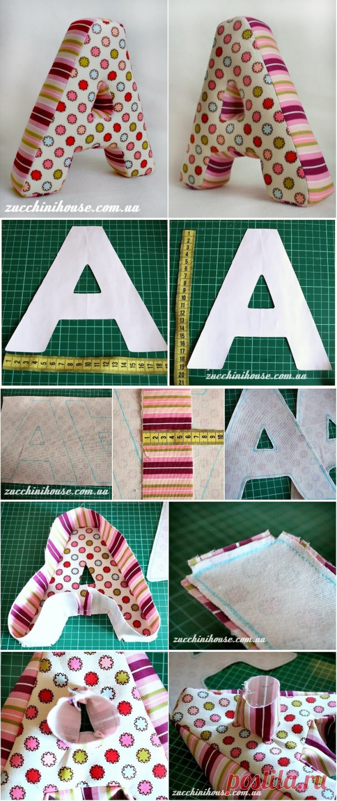 Как сшить мягкие буквы, мастер-класс