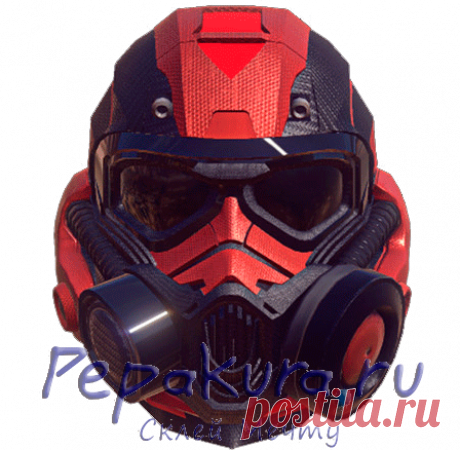 Шлем Дредноута из бумаги | Dreadnought Helmet template  | Pepakura