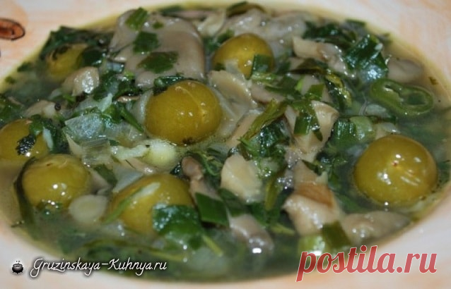 Чакапули из грибов - грузинский рецепт - Грузинская кухня