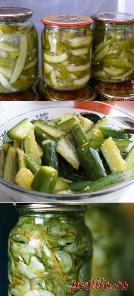 Салаты из огурцов на зиму – простые и вкусные рецепты / Простые рецепты