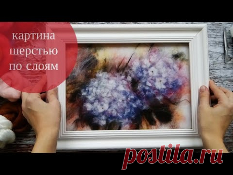 Из чего состоит шерстяная картина?
