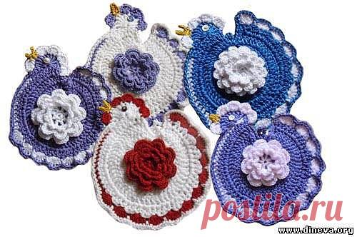 Прихватка &quot;Курочка&quot;. - Прихватки - Вязание крючком - Каталог статей - Вязание крючком, схемы, модели, описания. Скачать книги