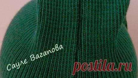 Шапка-манишка машинным вязанием от Сауле Вагаповой. Описание.