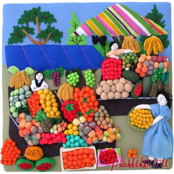 Картины в разных техниках лоскутного шитья.