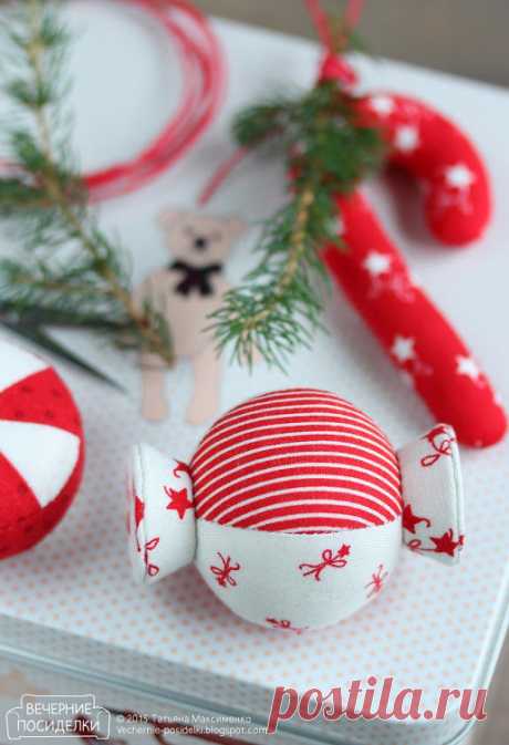 Как сшить леденец в фантике / Peppermint candy tutorial - Вечерние посиделки