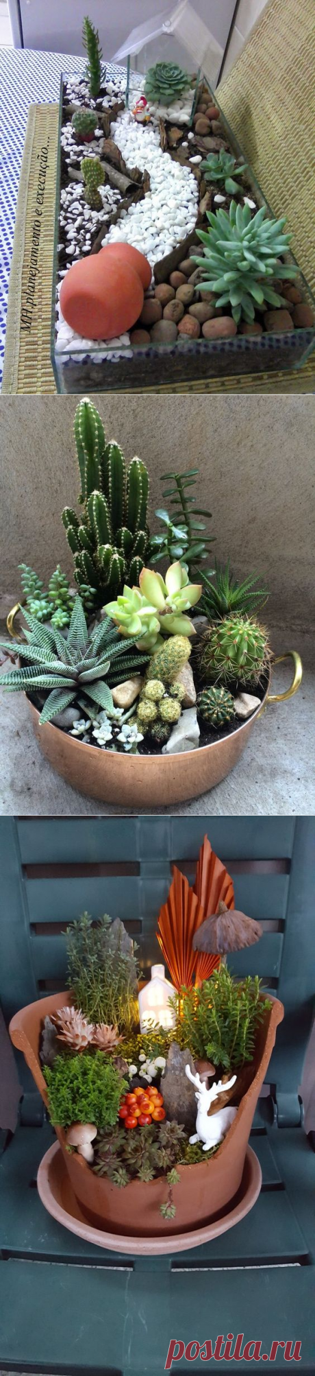 Мини композиции в горшках — Сделай сам, идеи для творчества - DIY Ideas