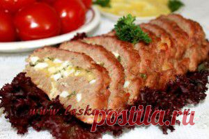 Мясной рулет из фарша