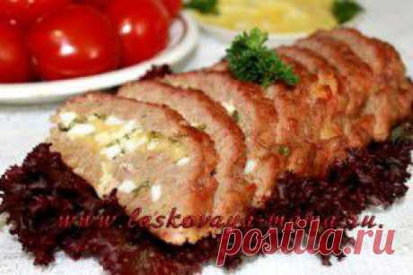 Мясной рулет из фарша