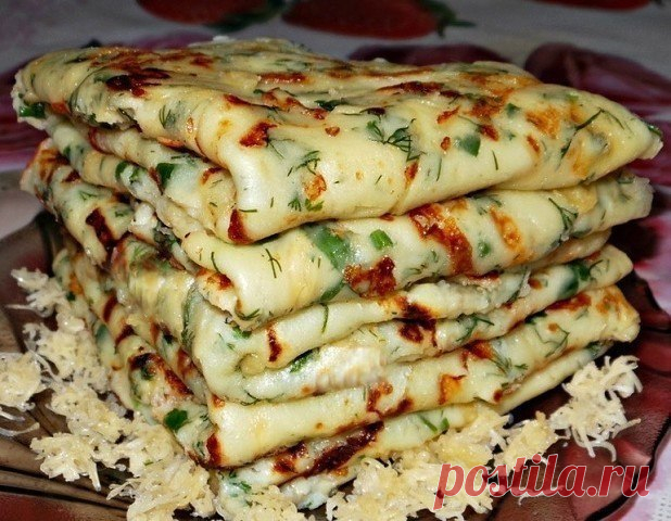 Сырные блины - простой и популярный рецепт!