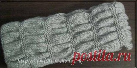 Шарф гармошка спицами | Уют и тепло моего дома