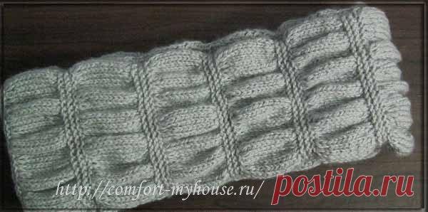 Шарф гармошка спицами | Уют и тепло моего дома