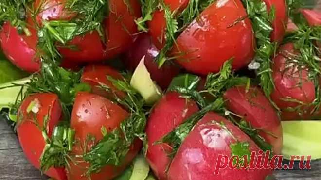 рецепт бомбической закуски из свежих помидор