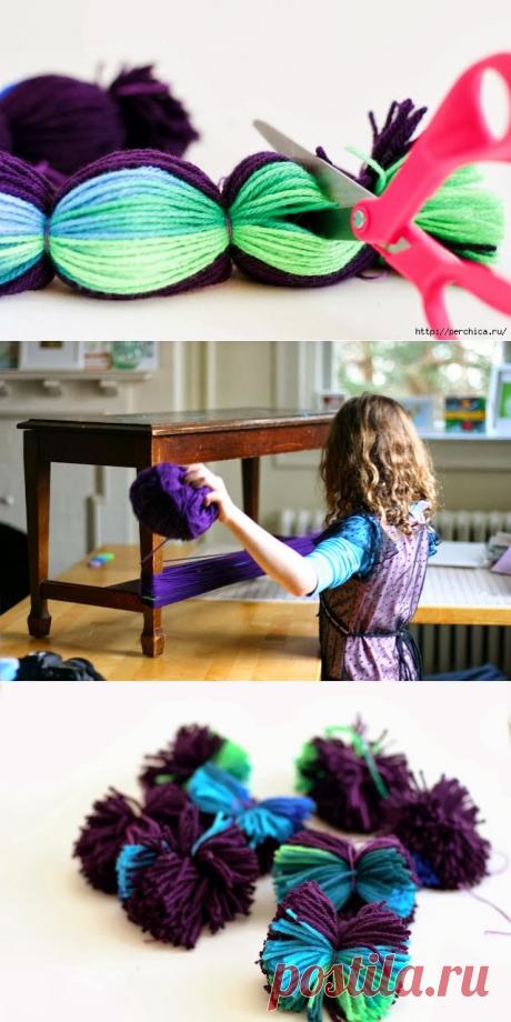 Как сделать сразу много помпонов