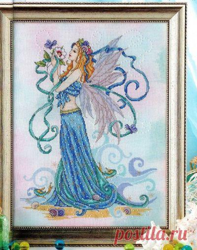 схема для вышивки крестом Фея морского побережья