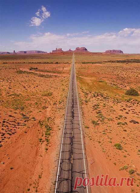 Heading South West on highway 163 in Utah towards Monument Valley on the AZ/UT border,   от пользователя Evan Reinheimer - Kite Aerial Photography на Flickr   |  My heart is out west  |  Pinterest