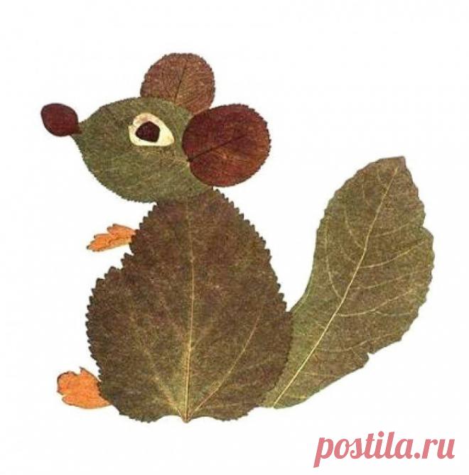 «Аппликации из осенних листьев 