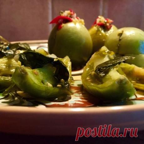 Часть вторая . 2 рецепта  не менее вкусных зеленых помидор