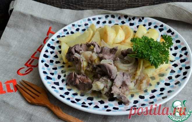 Печень с яблоками в банке Кулинарный рецепт